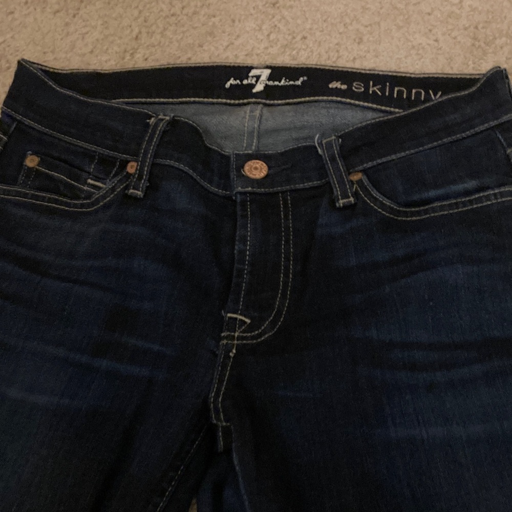 7 For All Mankind Women's Indigo Skinny Jeans